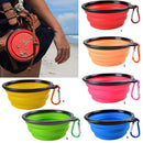 2pcs Portable Pet Dog Cat Puppy Fashion Silicone Collapsible Feeding Food Water