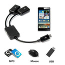 Dual Micro USB OTG Hub Host Adapter Cable For Tablet Phone Best Smart PC an S6T7