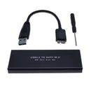 Aluminum Alloy USB 3.0 to M.2 NGFF Hard Drive Enclosure SATA SSD Reader Adapter