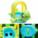 Kids Baby Toddler Tortoise Swimming Pool Swim Ring Float Seat Boat With Sunsha