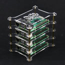 Clear Acrylic Cluster Case 4 Layer Shelf Stack For Raspberry Pi 3/2 B and B+