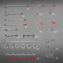52Pcs Pegboard Hooks Assortment Home Storage Hooks System Peg Board Tool Ha J7D6