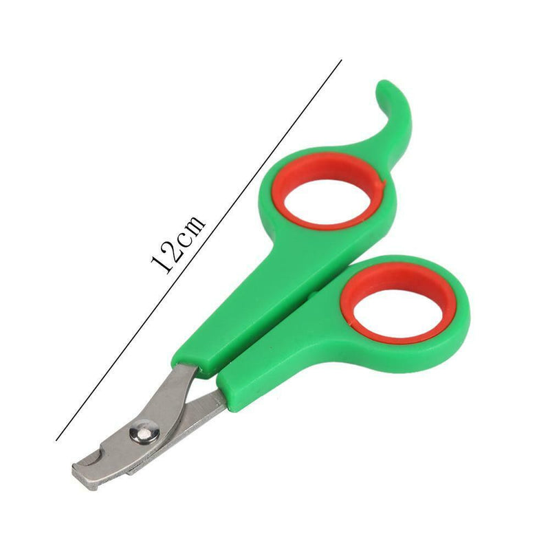 Stainless Steel Pet Nail Toe Scissors Dog Cat Claw Grooming Clipper (Green) A