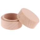 Round Wooden Storage Box Jewelry Organizer Crafts Case Natural Craft Jewelry Hn