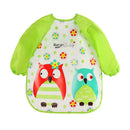 Cartoon Baby Bib Waterproof Colored Infant Long Sleeve Apron Coverall Smock A