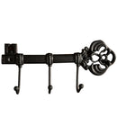 3 Hook Cast Iron Key Shaped Hanger Robe Key Frame Wall Hanging Hat Hanger K