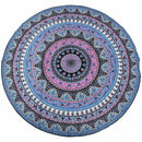 Round Print Bohemian Mandala Tapestry Wall Hanging Picnic Beach Towel Blank E6C9