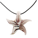 Set Starfish Lampwork Glass Necklace Pendant Earrings HOT G6B4