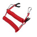 2x Double Boat Outboard Engine Cord Kill Stop Switch Safety Lanyard Tether@Z