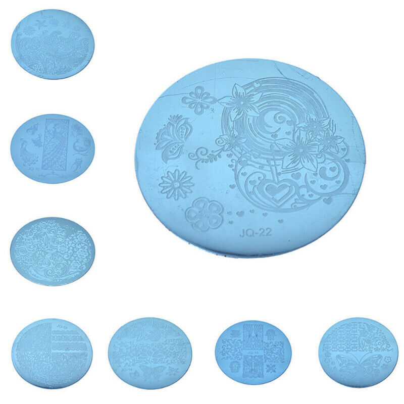 10 Design Set Nail Art Polish Manicure Image Stamping Template Plate Scraper DIY