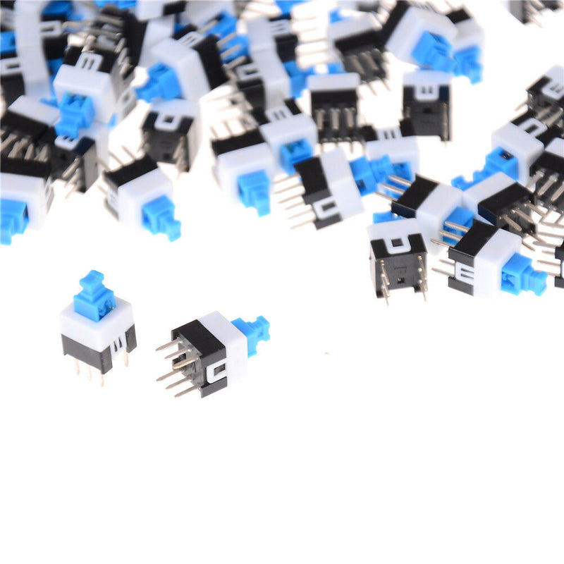 50Pcs 6-Pin Square 7mmx7mm Momentary DPDT Mini Push Button Switch J3