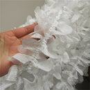 1 Yard White Trimming Lace Ruffle Frilly Ribbon Edging Pleated DIY Sewing Craft