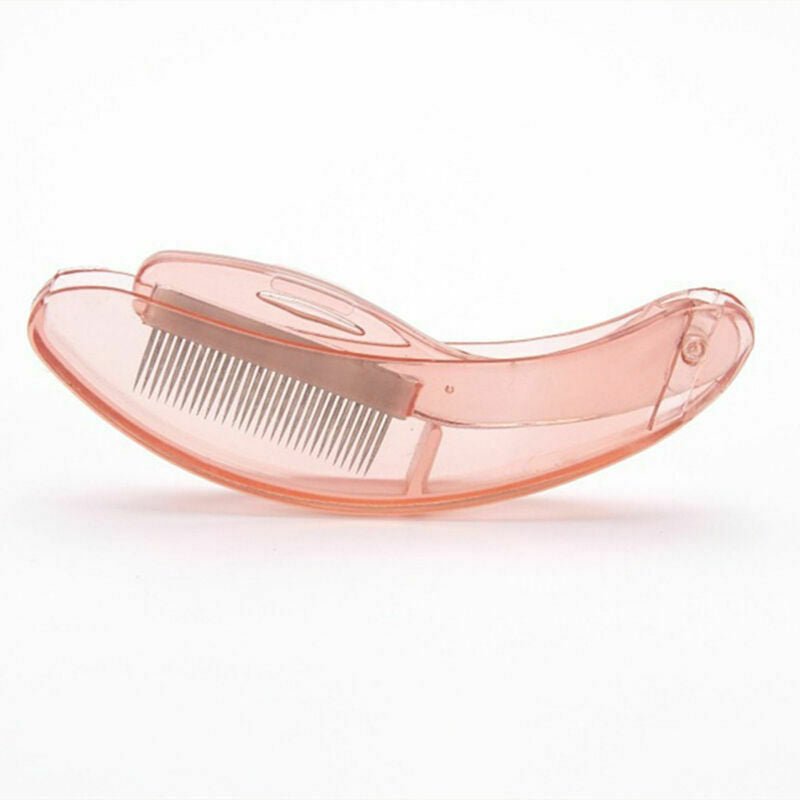 Foldable Steel Eyebrow Eyelash Extension Brush Metal Tool; Brush Comb Makeu E5A1