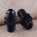 2Pcs 6AN Transmission Oil Cooler Adapter Fitting Black Fit for GM Turbo 4L60E