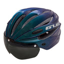 Cycling Helmet Women Men Adjustable Ultralight Bicycle Helmet Goggle Blue EPS+PC