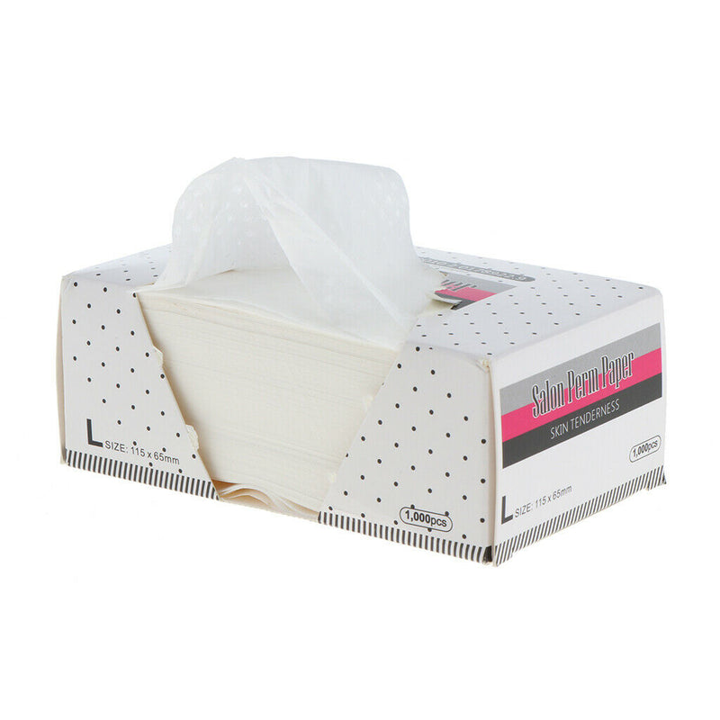 Box of 1000 Sheet Disposable Salon Electric Hair Perming Dyeing Paper End Wraps