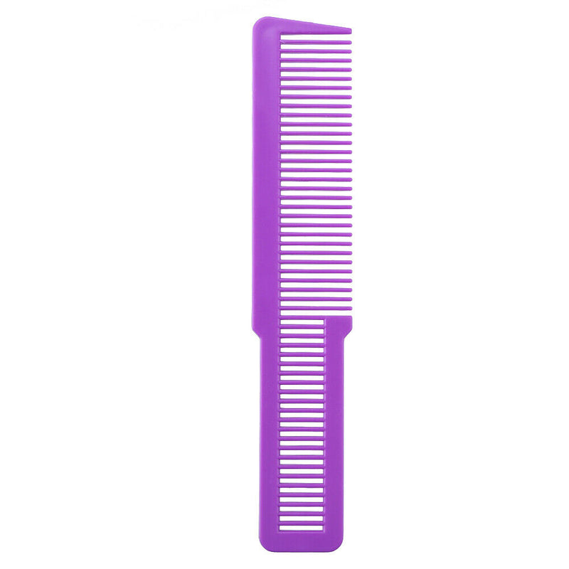 Hairdressing Carbon Anti-static Comb Wide Tooth Hair Clipper Comb (Purple) A