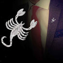 Clear Rhinestone Scorpion Animal Insect Costume Pin Brooch Jewelry Badge