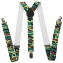 Army Green - Funky Trendy Men Suspender Braces W3J9