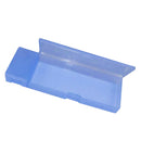 Blue Durable Clear Plastic Pencil Case School Supplies Pen Holder Stationery