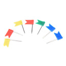 50X Flag Marker Shape Map Pins Cork Notice Board Push Pin Assorted Office  ME