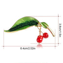 Enamel Cherry Piercing Brooch Pin Collar Decor Badge Corsage Jewelry Women G JR