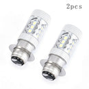 2X H6 BA20D PX15D 80W 3535 LED High Power SMD LED Super Bright White Light CA