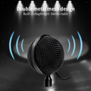 USB Microphone Kit PC Condenser Podcast Streaming Omnidirectional Mic Plug &