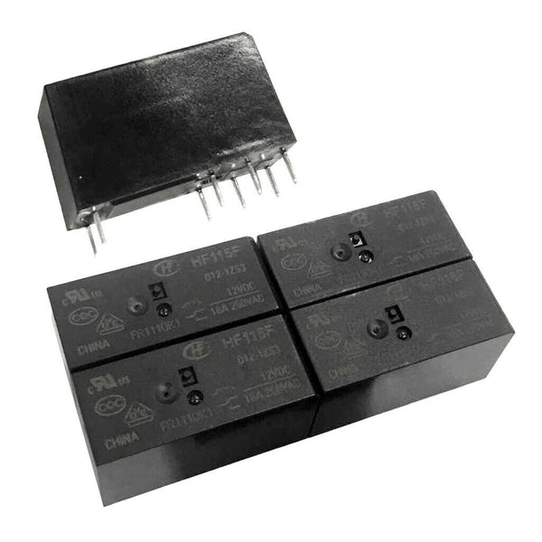 5pcs Small Mini Electrical Power Relay, HF115F10A (1 ON, 1 OFF), 8 Pins Power