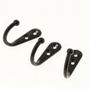 20 x Clothes Hat Coat Robe Hanging Metal Single Hook Wall Door Hanger Black