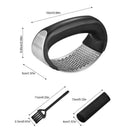 Stainless Steel Garlic Press Manual Crusher With Peeling Tube Cleaning Brush