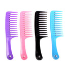 Hairdressing Salon Plastic anti-static handles wide Tooth Hair Comb Detanglin TO