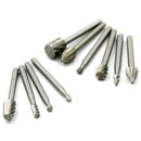 10x HSS Wood Router Bits Files Cutter Milling Engraving Rotary Tool Practi EAO