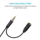 3.5mm Clip-on Lapel Lavalier Microphone and Headphone Jack for Cell Phone PC