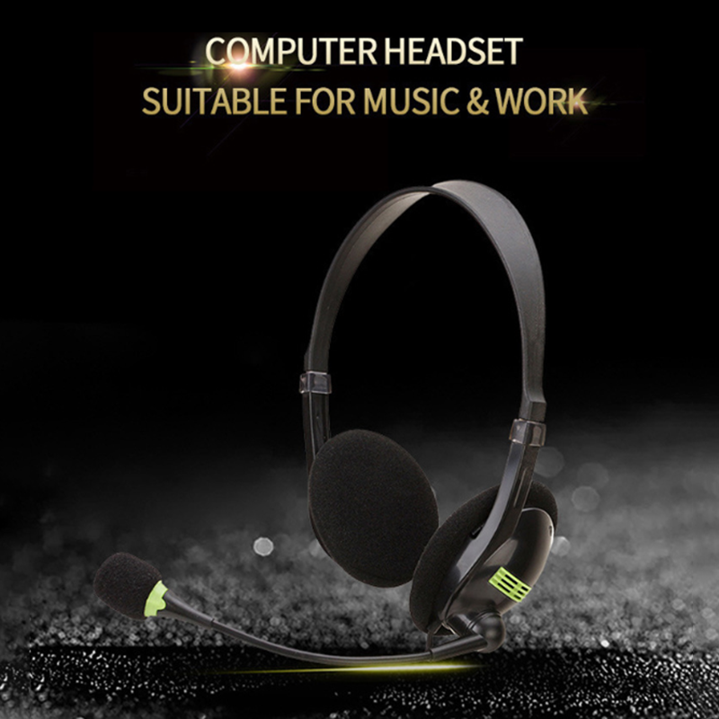 USB Headphone Noise Cancelling Earpiece Headset + Microphone For Skype Laptop