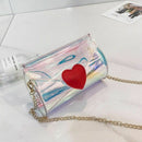 Women'S Chain Shoulder Strap Purse Bag Crossbody Handbag Transparent Clear R9A6