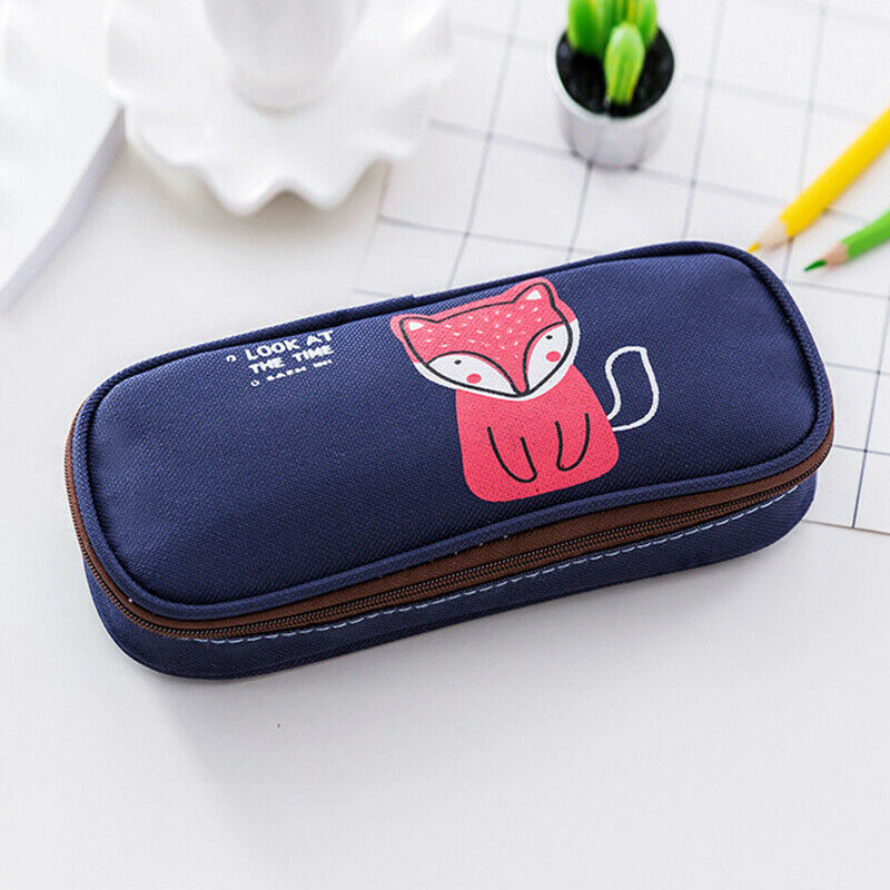 1 Pc New School Supplies Student Pencil Box Canvas Stationery Box High-Capa E6Z1