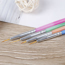 4Pc/Set Nail Art Liner Mixed Color Stripes Liner Drawing Brush Grid Painting OZ