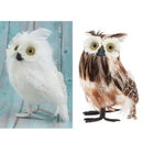 2Pcs Mini Artificial Owl, Furry Realistic Imitation Taxidermy Home Garden Desk