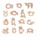 15pcs Set Baby Wooden Teether Charm for Teething Nursing Necklace Bracelet