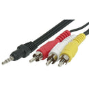 1/8 '' 3.5mm Mini Stereo Male To 3 RCA Male Adapter Cable For Camcorders