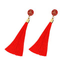Women Long Earrings Hanging Bohemian Large Tassel Earring Ethnic Red