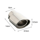 Universal Chrome Stainless Car Rear Round Exhaust Pipe Tail Muffler Tip 14*6.5cm