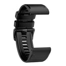 Silicone Band Strap for Garmin Fenix 6 5 Forerunner 935 Quatix 5 (Black)