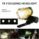 Bicycle Front Rear Light Rechargeable USB Headlamp Headlight BIke LED T6