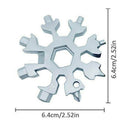 18 In 1 Stainless Multi-Tool Portable Snowflake Shape Key Chain Screwdriver---UK