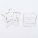 10X Star Square Shaped Tea Light Clear Plastic Cup  DIY Candle Making