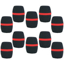 10 Pcs Handheld Stage Microphone Windscreen Foam Mic Cover Karaoke Black