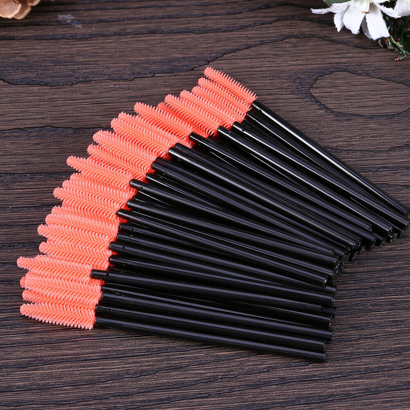 50pcs Disposable Eyelashes Brush Make Up Mascara Brush Kit (Tower) A