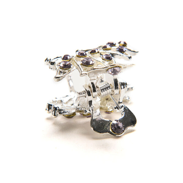 Style New Crystal Flower Mini Hair Claw Clamp Hair Clip Hair Pin Z